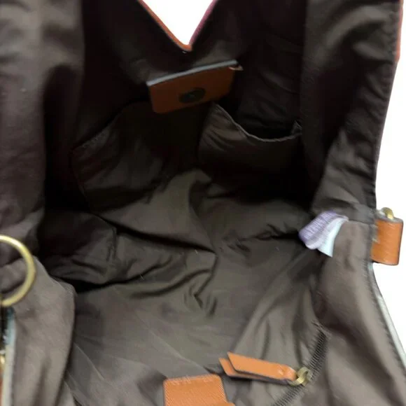 Booba Patchwork Leather Tote Bag Multicolor Squares Brown Handles Dopamine Boho - Picture 11 of 16